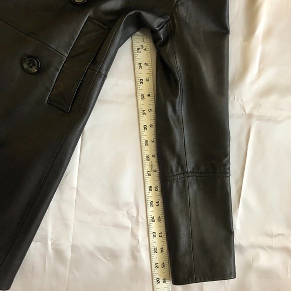 GENUINE Leather Double Breasted Jacket Blazer Coat - Picture 15 of 15